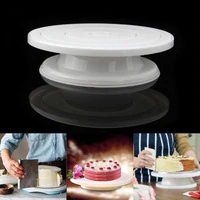Пластиковая тарелка для торта, вращающаяся Нескользящая круглая подставка для торта, вращающийся кондитерский инструмент для украшения то...